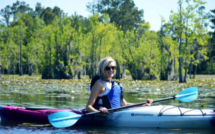 Explore sandy beaches on Coon Island Lake Moultrie nature tour